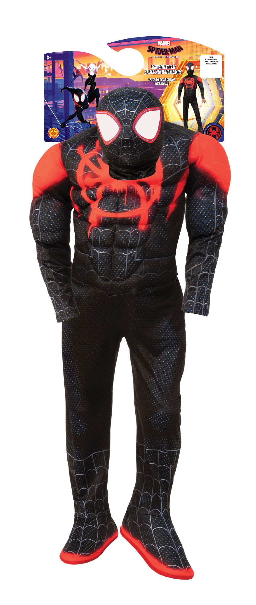 rubies-miles-morales-spiderverse-kost-m-deluxe-mit-muskeln-maske image 3