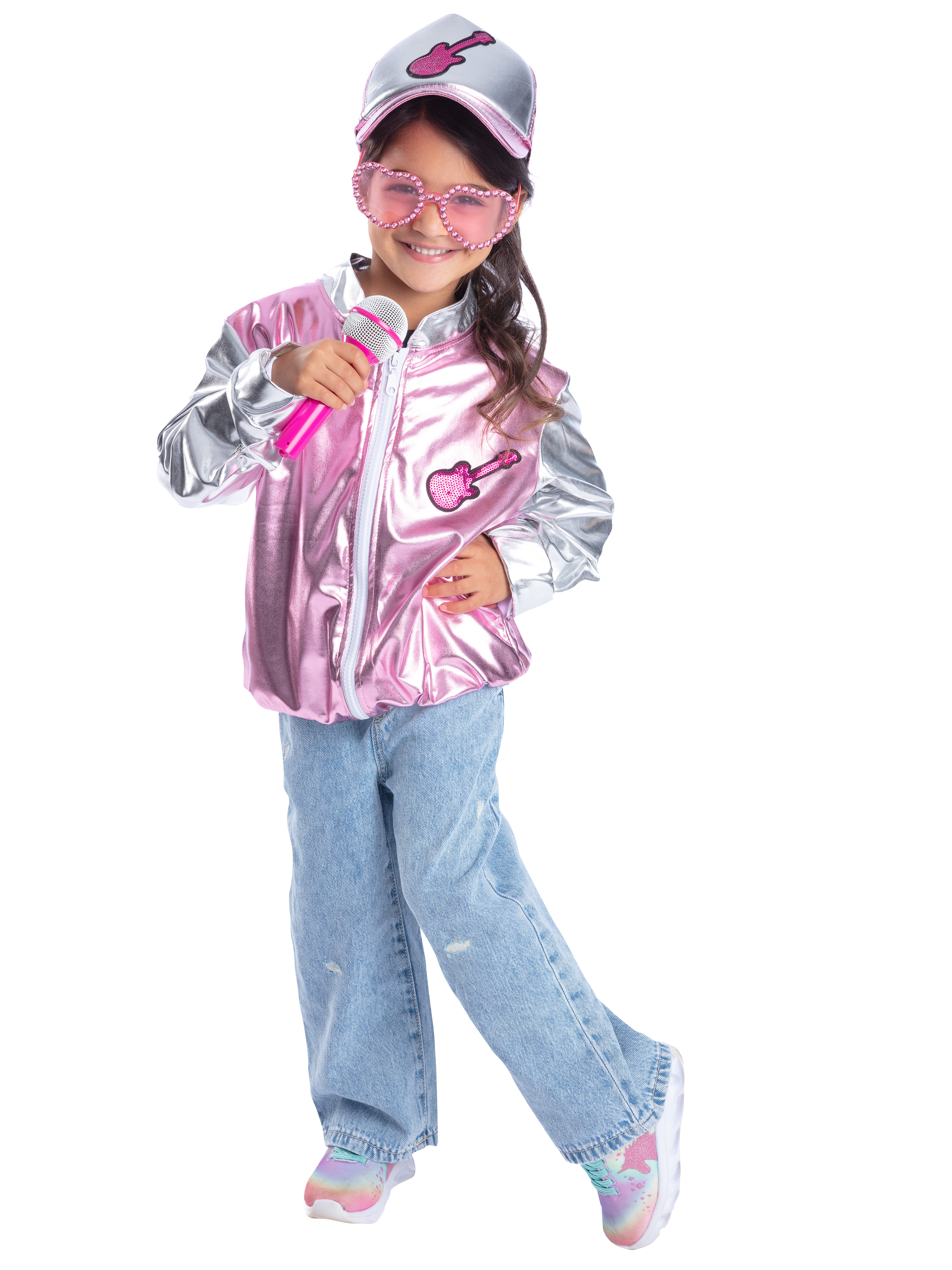 rubies-pop-star-kost-m-set-rosa-5-8-jahre-mikro-brille image 1