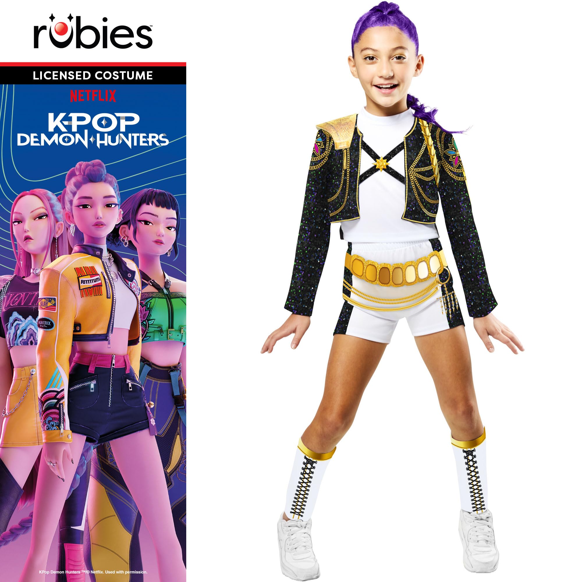 rubie-s-deluxe-rumi-gold-kinderkost-m-9-10-jahre-k-pop image 5