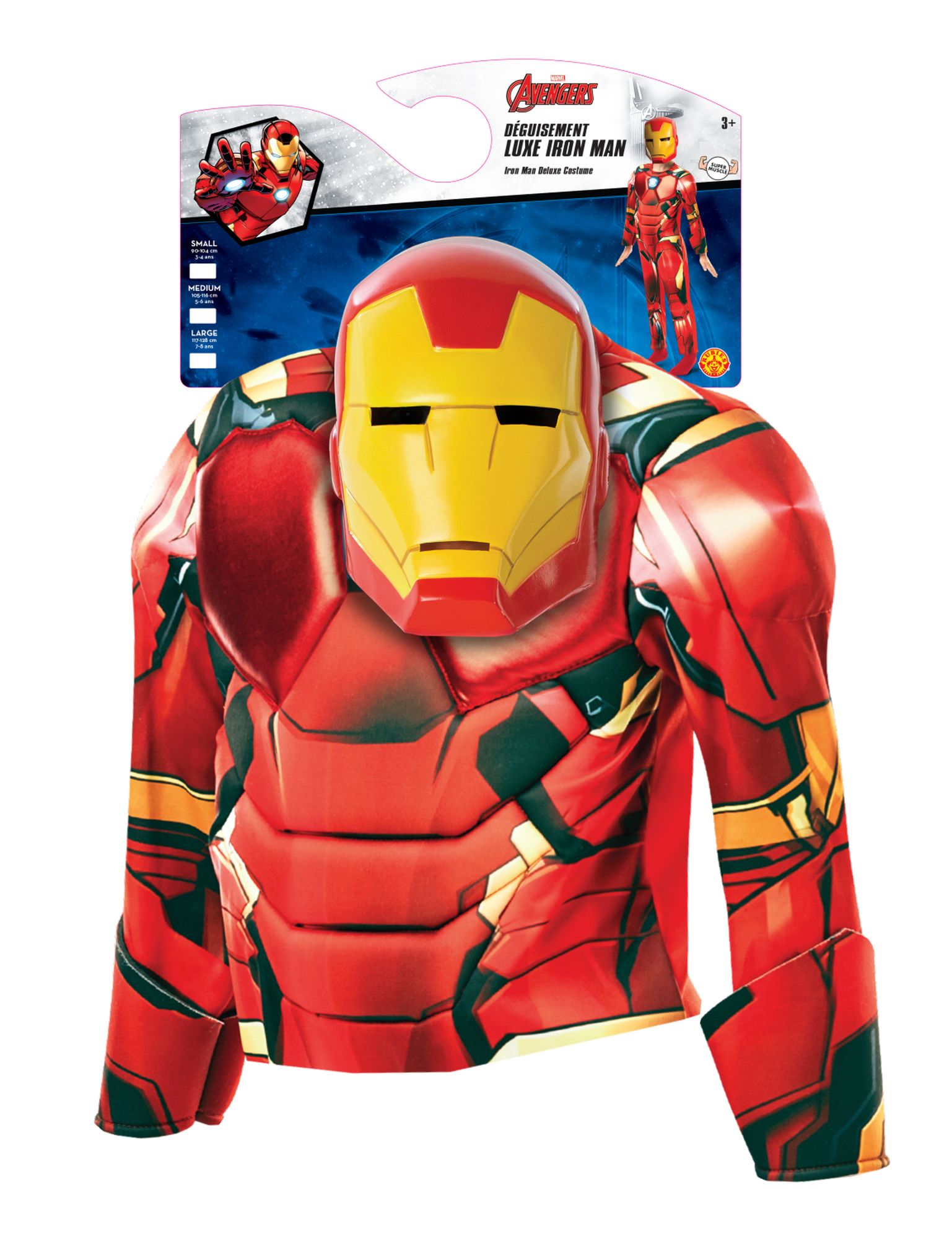 rubies-iron-man-kost-m-luxe-rot-gold-mit-maske-kinder image 2