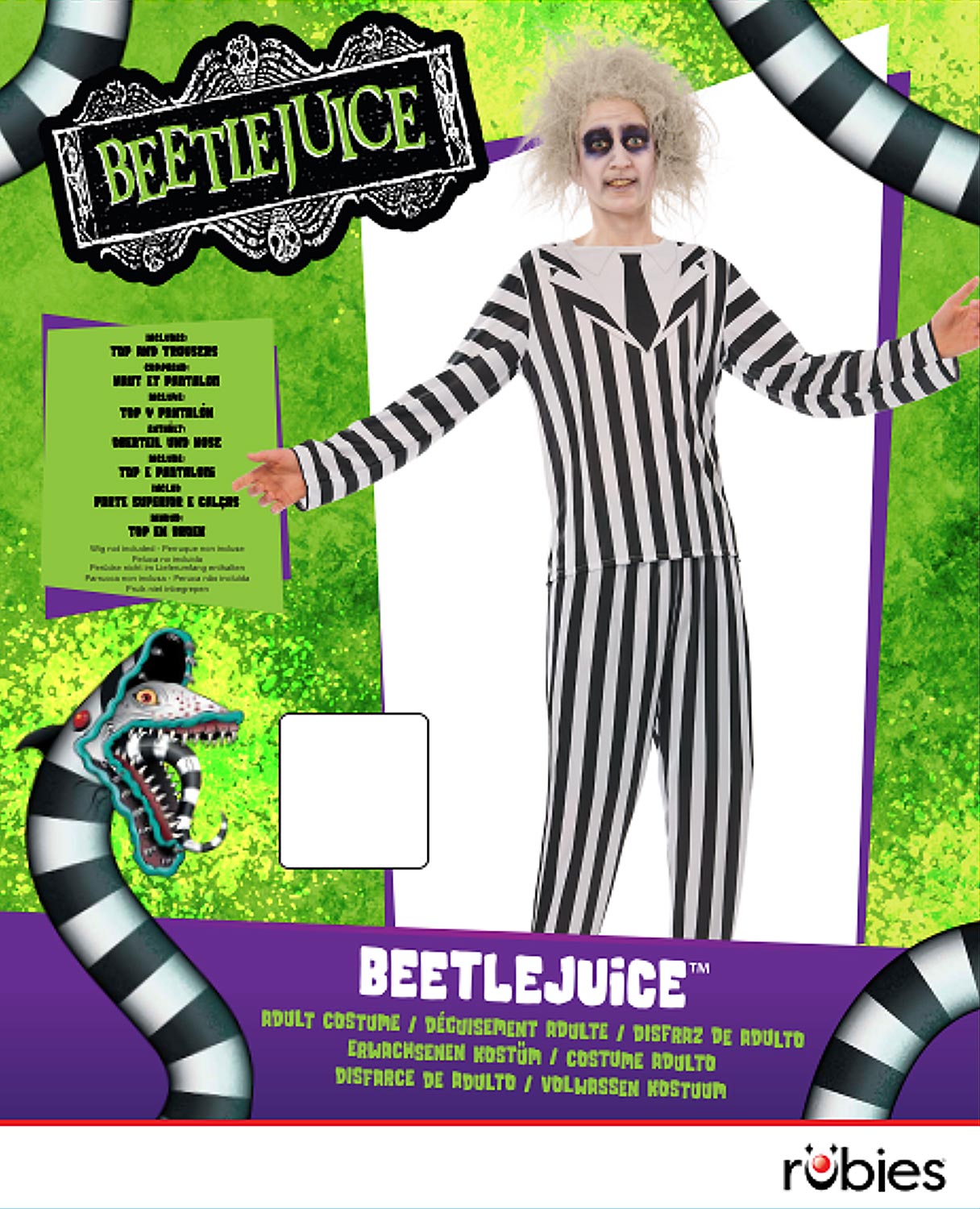 rubies-beetlejuice-kost-m-erwachsene-schwarz-wei-gestreift image 2