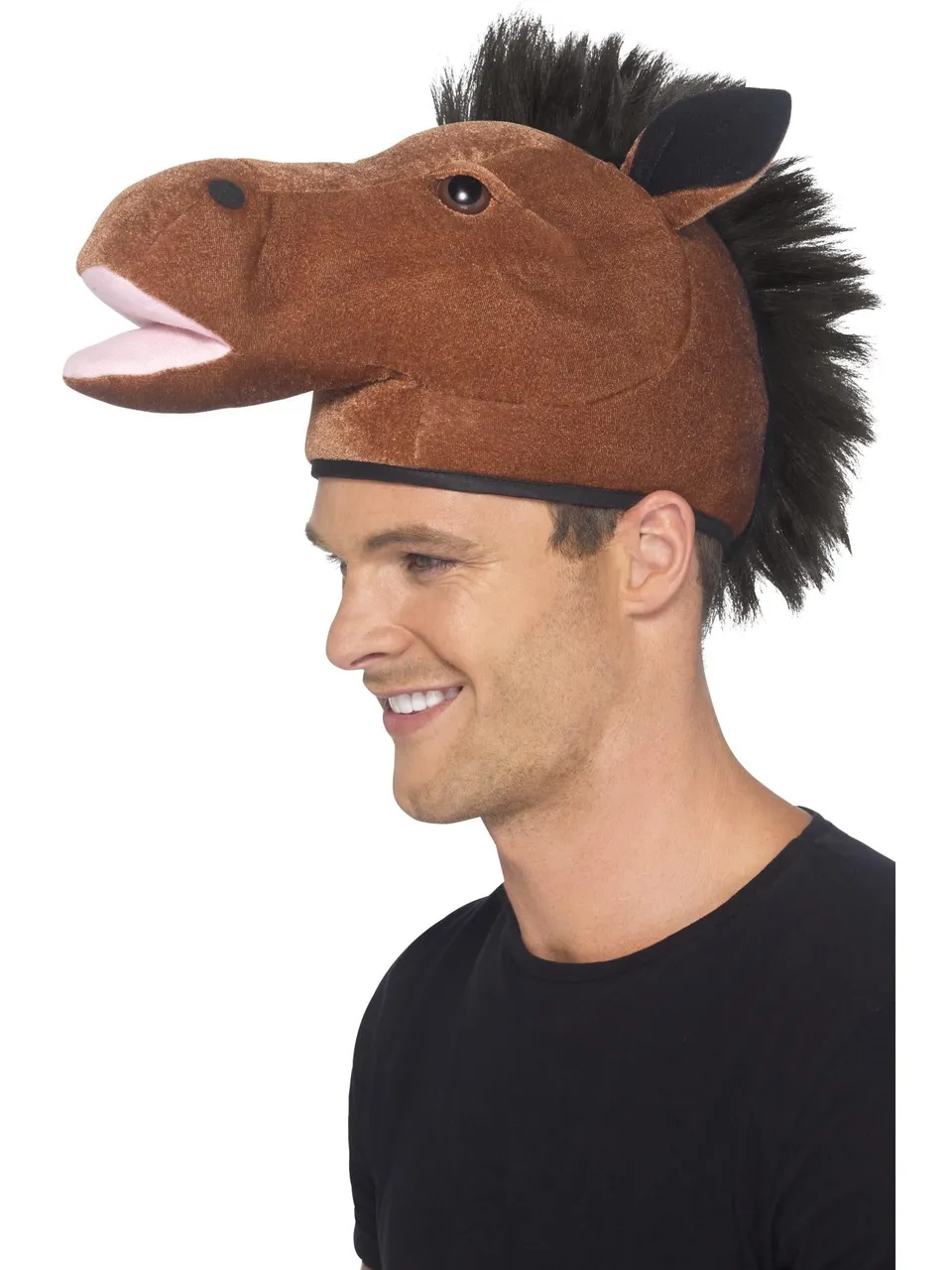 smiffys-fever-pferde-hut-braun-mit-m-hne-unisex image 1