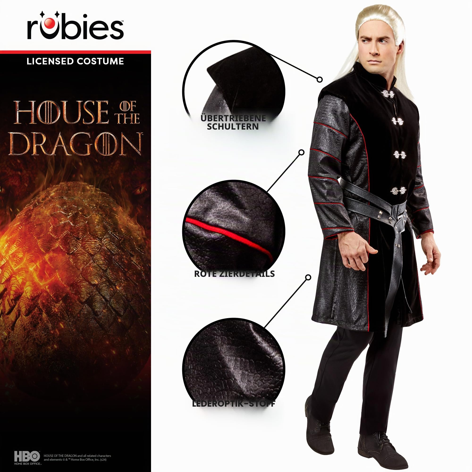 rubie-s-deluxe-daemon-targaryen-kost-m-herren-l image 3