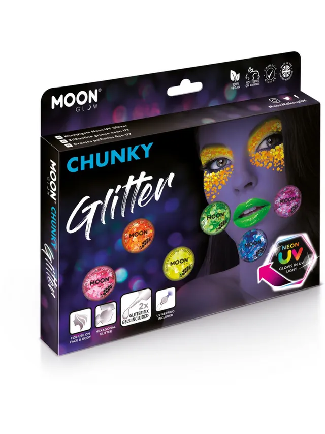 moon-glow-neon-uv-chunky-glitter-schminke-bunt image 1