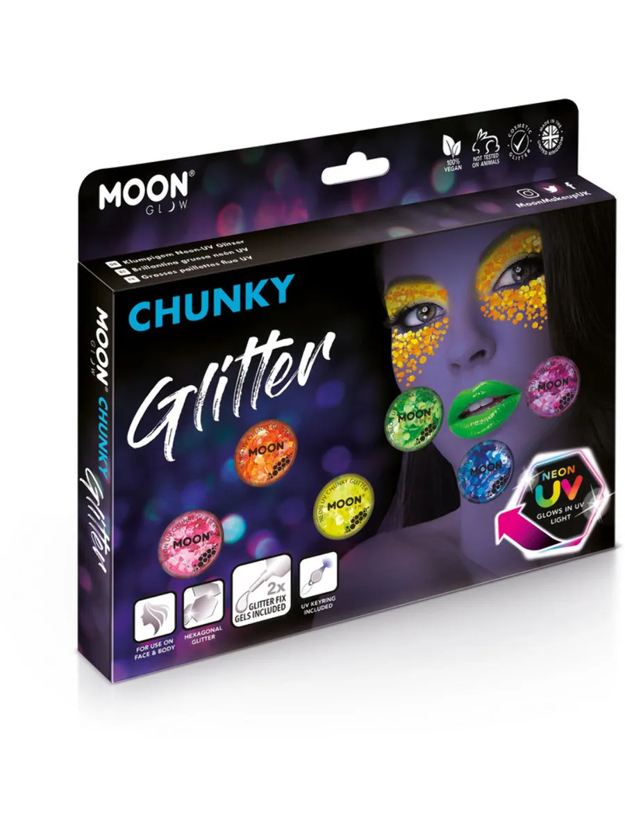 moon-glow-neon-uv-chunky-glitter-schminke-bunt image 1