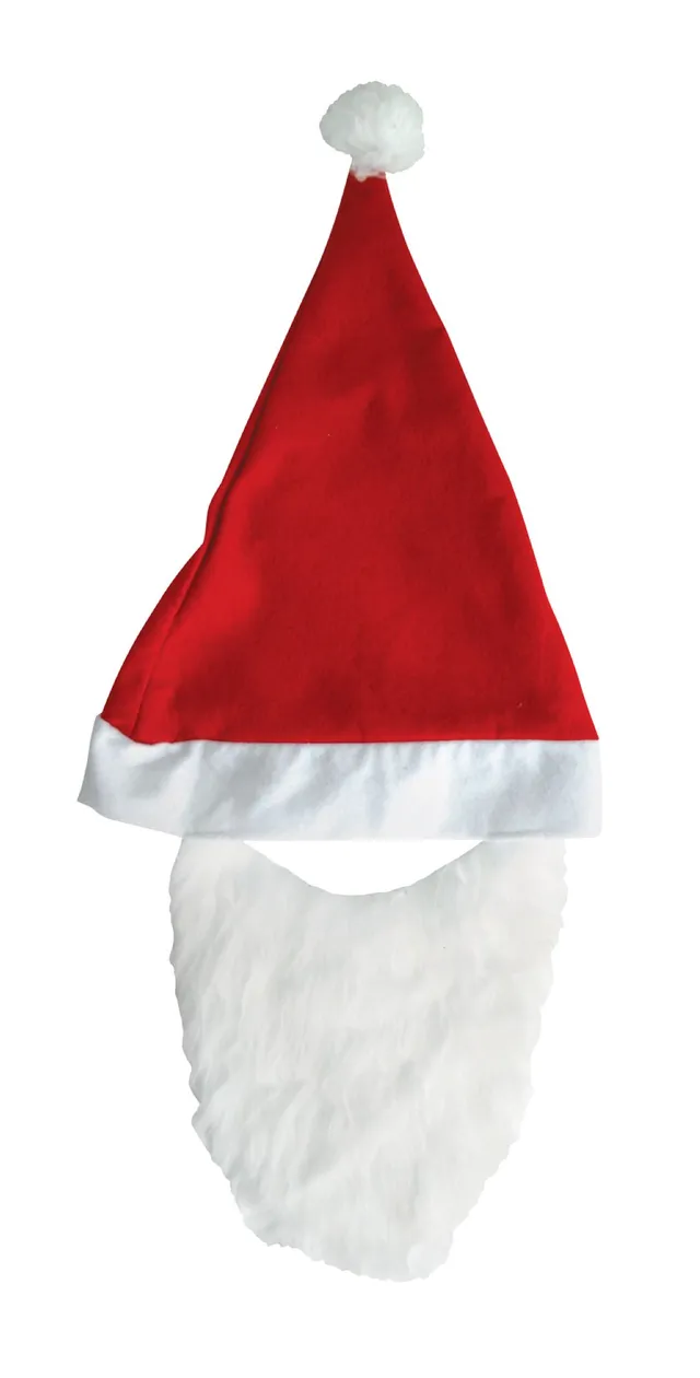 rubies-weihnachtsmann-m-tze-mit-bart-rot-nikolaus-set image 1