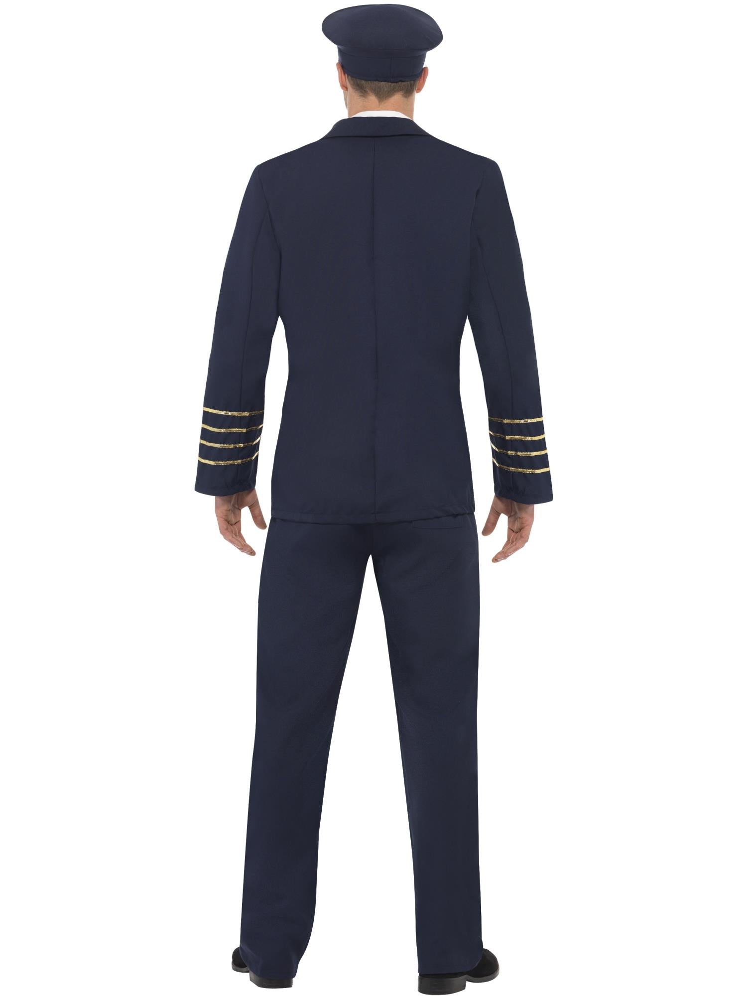 smiffys-pilot-kost-m-herren-marineblau-gr-e-m image 2